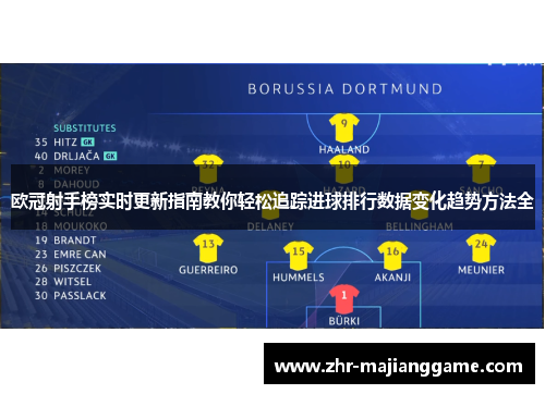 欧冠射手榜实时更新指南教你轻松追踪进球排行数据变化趋势方法全