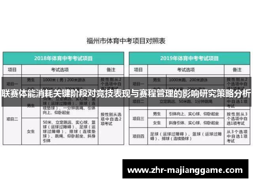 联赛体能消耗关键阶段对竞技表现与赛程管理的影响研究策略分析